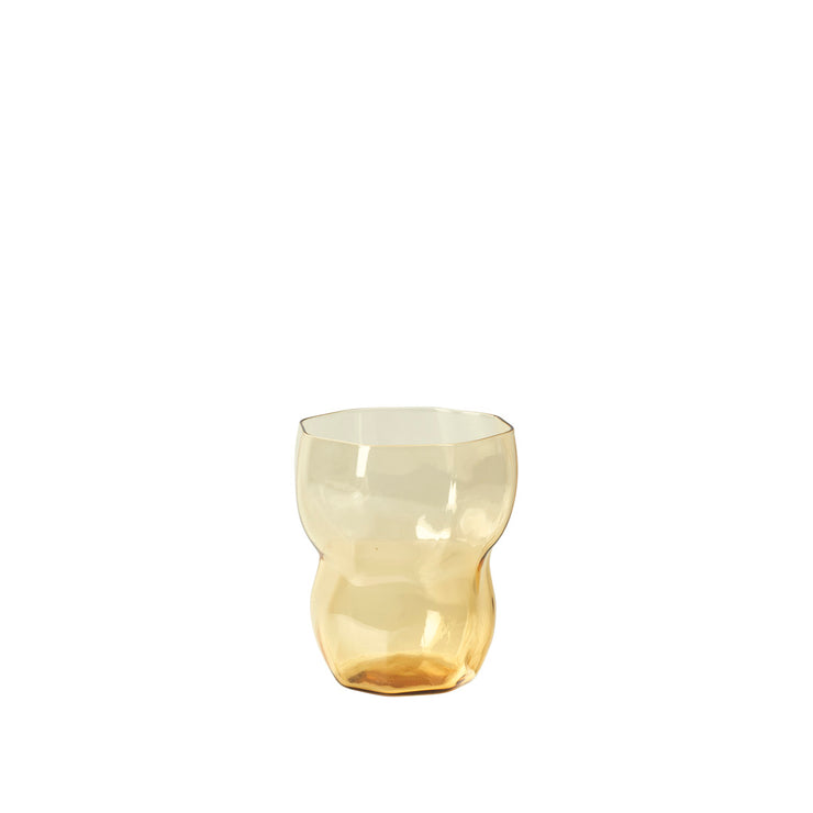 Broste Limfjord Tumbler Glass Small Amber, Set of 4