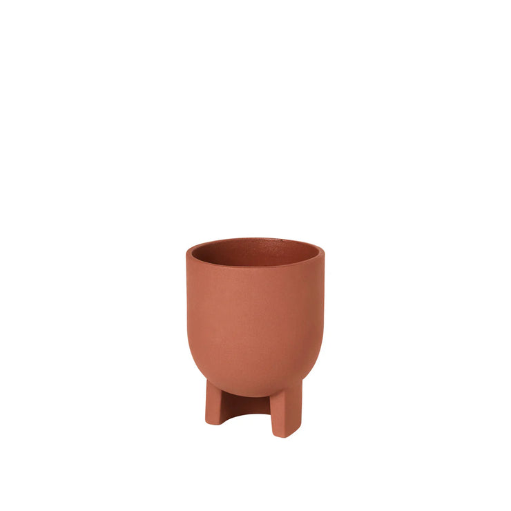 Kristina Dam Studio Serene Flowerpot Terracotta with Red Engobe, Small