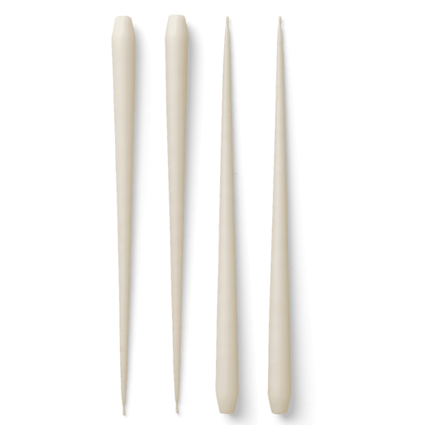 STOFF Nagel Large Taper Candles by Ester & Erik (box w/4 pcs) - Off White