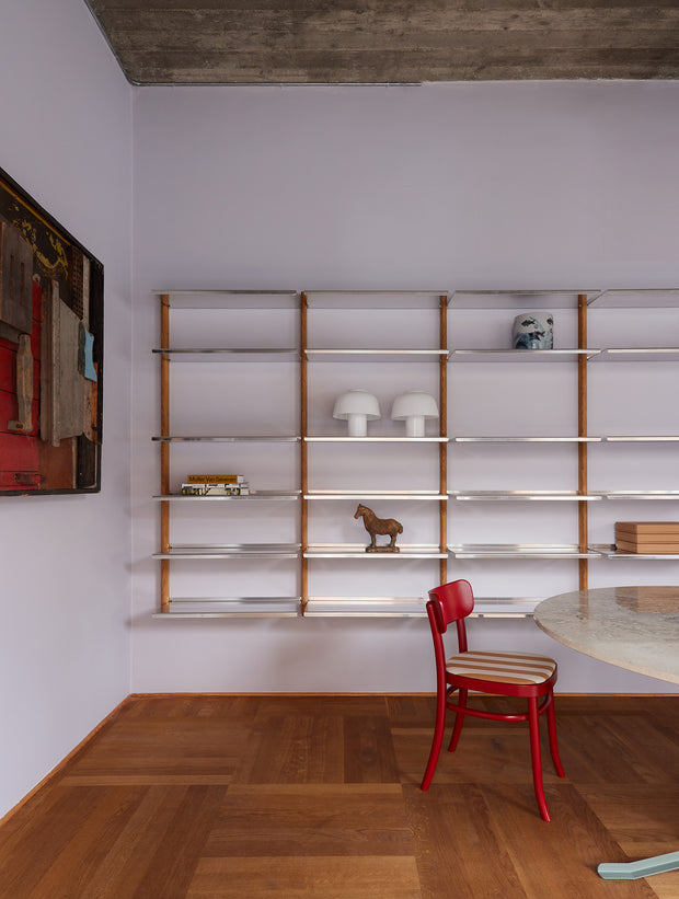 MAZO MOD Shelving System with Aluminum and Oak