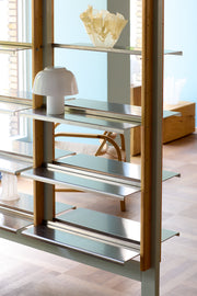 MAZO MOD Shelving System with Aluminum and Oak