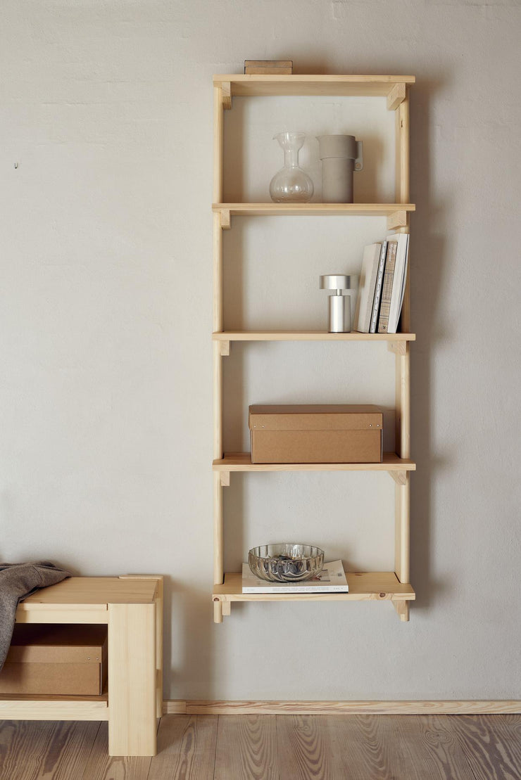 Form & Refine Beam Wall Shelf 5, Pine