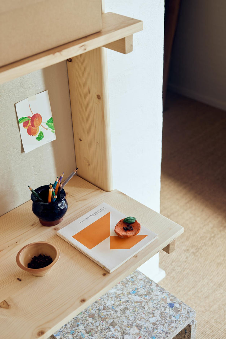 Form & Refine Beam Wall Office Shelf 3, Pine