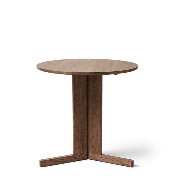 Form & Refine Trefoil Round Table, 3 Legs, Smoked Oak