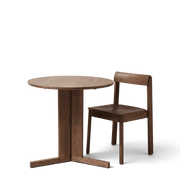 Form & Refine Trefoil Round Table, 3 Legs, Smoked Oak