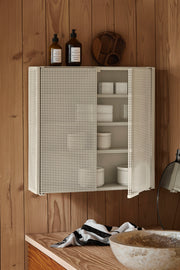 Kristina Dam Studio Grid Wall Cabinet, Beige