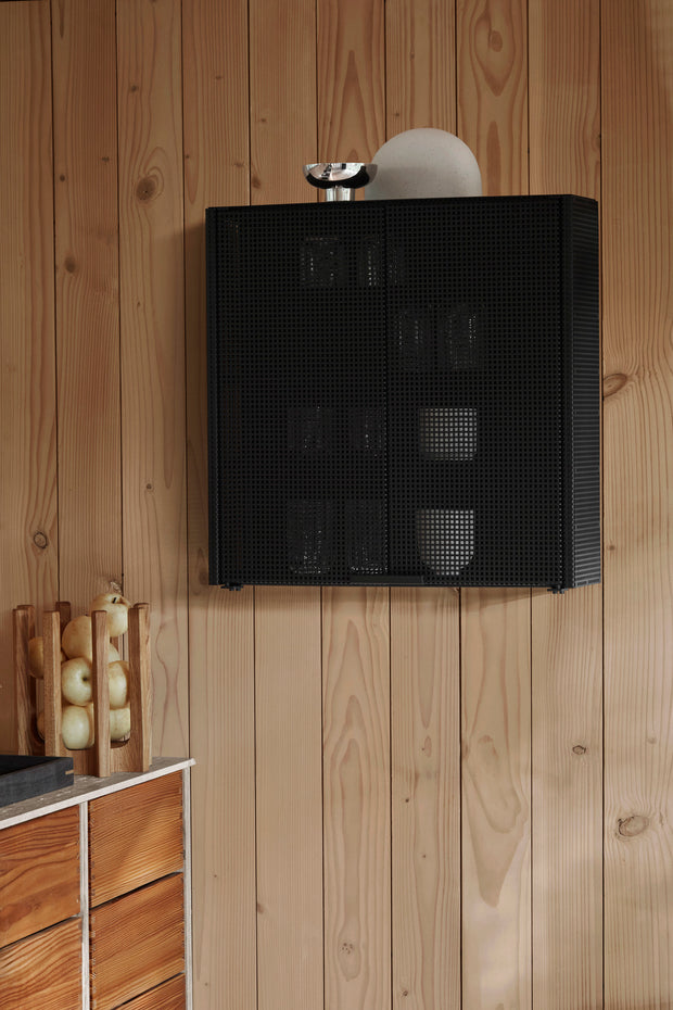 Kristina Dam Studio Grid Wall Cabinet, Black