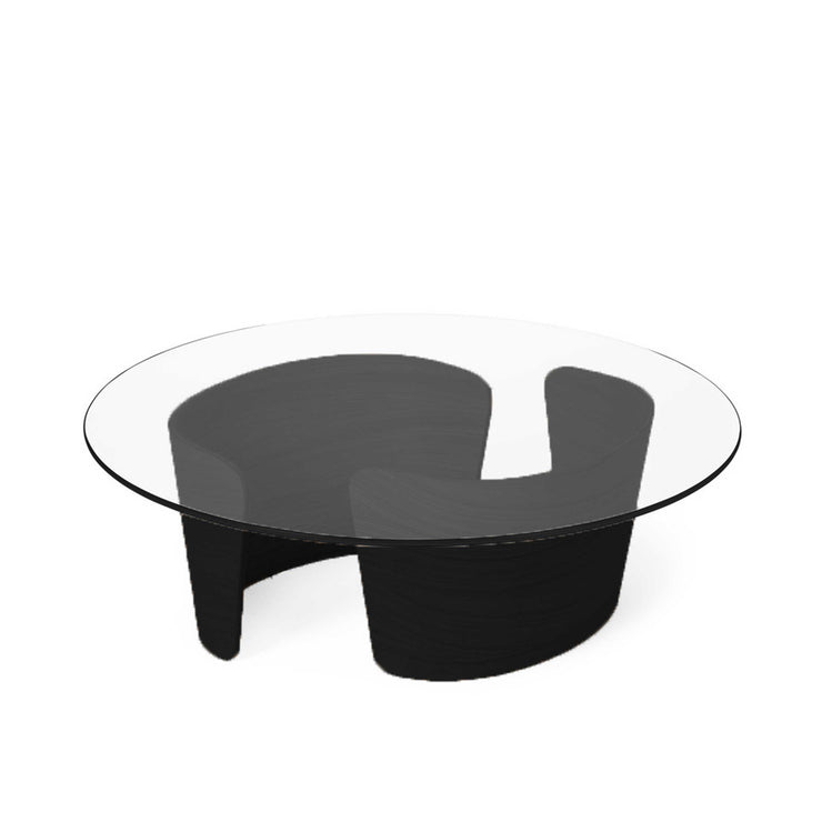 Sibast No 7 Lounge Table, Oak Black, Glass