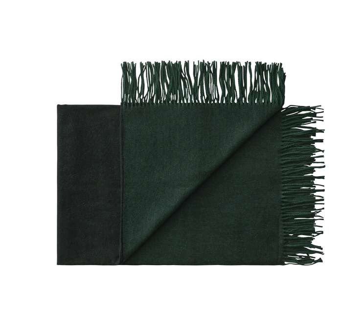 Silkeborg Uldspinderi Franja Throw - Green/Black