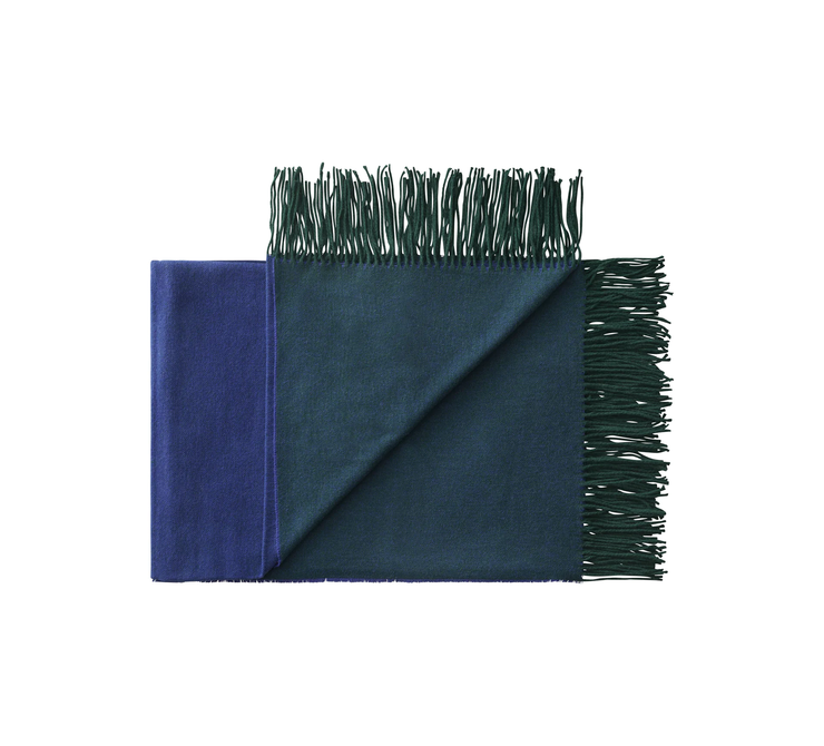 Silkeborg Uldspinderi Franja Throw - Green/Blue