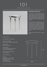 101 Copenhagen Phantom Table, Tall - Chrome