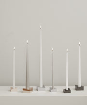 STOFF Nagel Taper Candle by Ester & Erik, Warm Grey, Set of 6