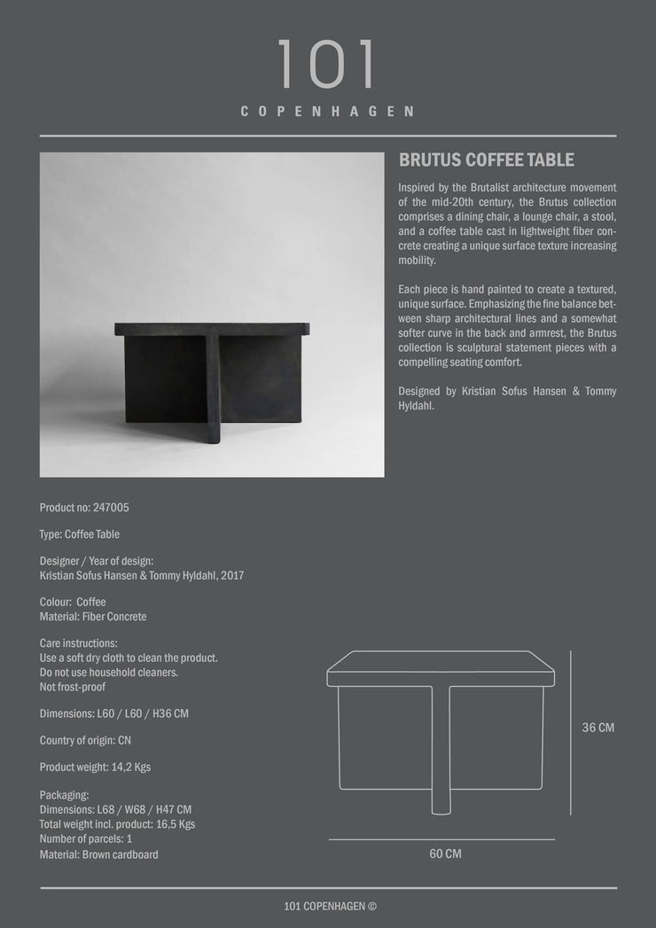 101 Copenhagen Brutus Coffee Table - Coffee